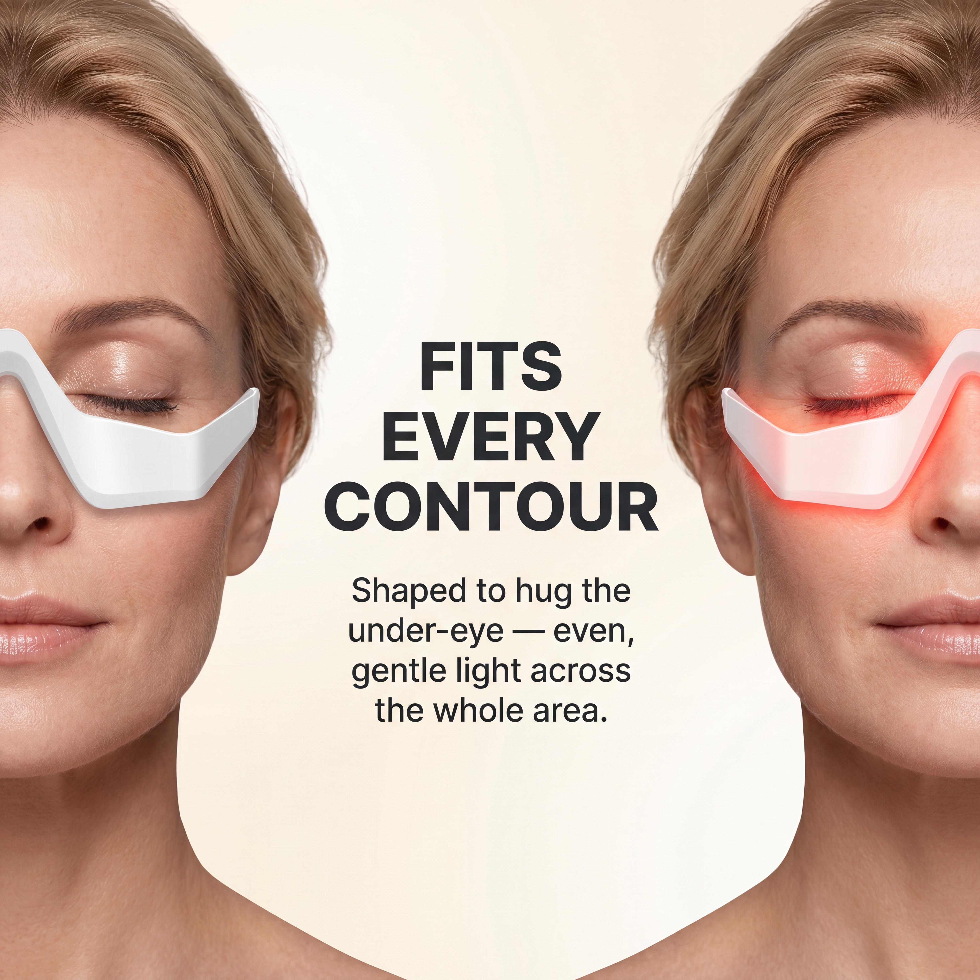 Fits every contour — even, gentle light across the under-eye area